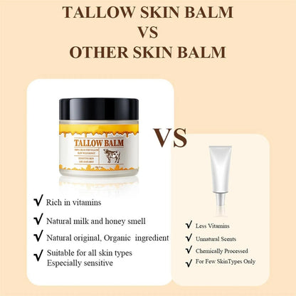 60G Beef Tallow Paste for Skin Care Beef Neck Balm Grass Fed Tallow Wild Honey Face and Body